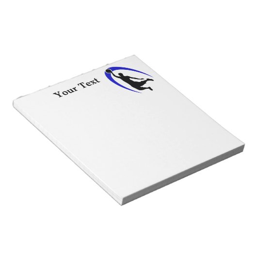 Bloc-note Basket-ball bleu noir (Incliné)