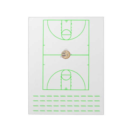 Bloc-note Basket-ball Playbook Green | (Tourné)