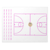 Bloc-note Basket-ball Playbook rose | (Devant)