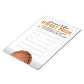 Bloc-note Basketball Devine La douce Mess Jeu Réponse (Incliné)