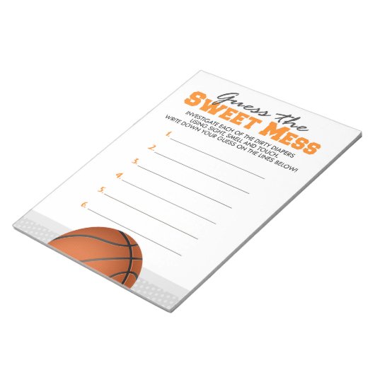 Bloc-note Basketball Devine La douce Mess Jeu Réponse (Incliné)