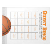 Bloc-note Basketball Guest Bingo Baby shower Pack de jeu (Devant)