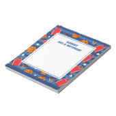 Bloc-note Basketball Sport Thème Personnalisé Mitzvah (Tourné)