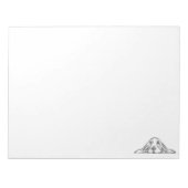 Bloc-note basset blanc (Devant)