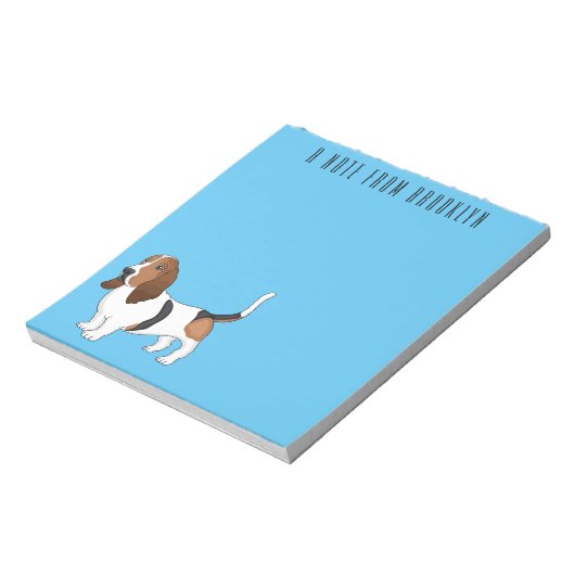 Bloc-note Basset hound dessin de chien (Tourné)