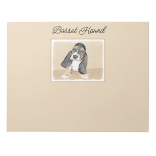 Bloc-note Basset Hound Peinture Chiot - Art Chien original