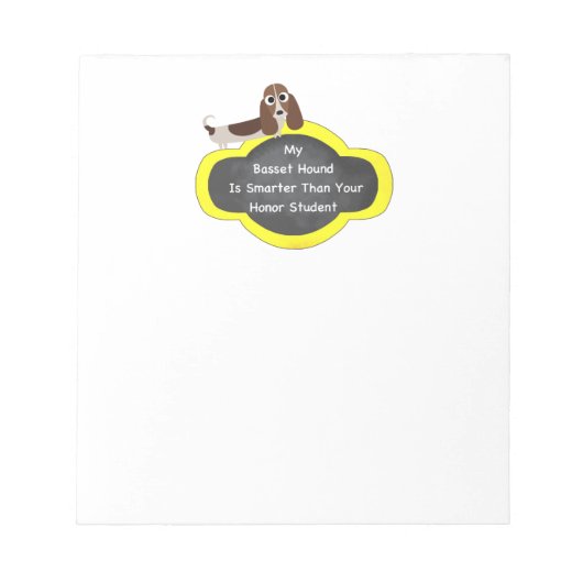 Bloc-note Basset Hound Splus (Devant)