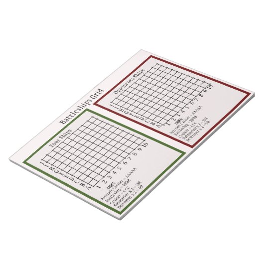 Bloc-note Bataillons En Jeu Sur Papier (Incliné)