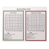 Bloc-note Bataillons En Jeu Sur Papier (Devant)