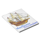 Bloc-note Bateau à voile Descendant Mayflower (Incliné)