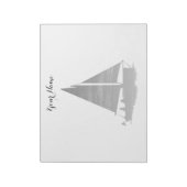 Bloc-note Bateau à voiles de style presse à caractères (Tourné)