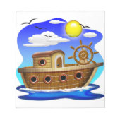 Bloc-note Bateau de pêche dessin animé (Devant)