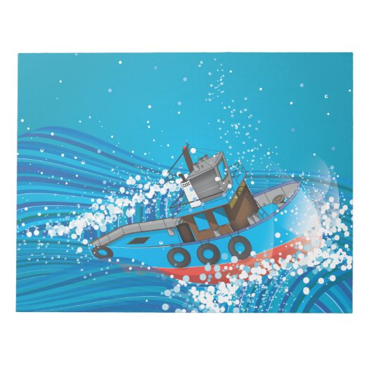 Bloc-note Bateau de pêche orageux (Devant)