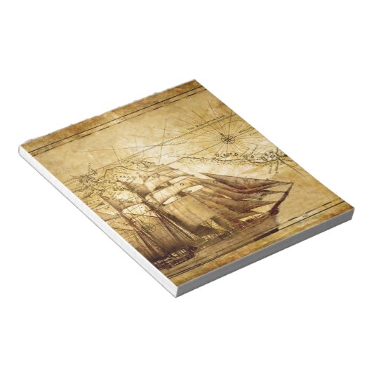 Bloc-note bateau de pirates (Incliné)