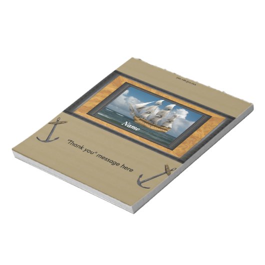 Bloc-note Bateau nautique Candy Bar Wrapper Party Favoriser (Tourné)