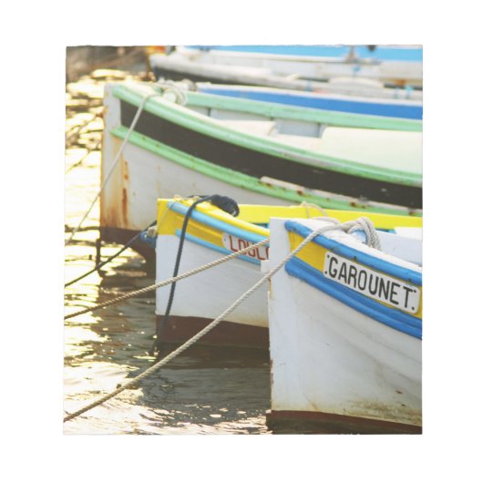 Bloc-note Bateaux de pêche provençaux typiques peints en (Devant)