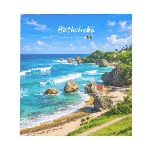 Bloc-note Bathsheba, Barbade - Côte de plage tropicale
