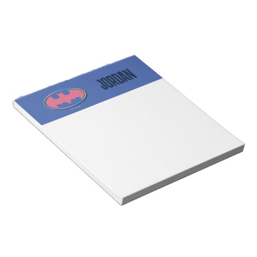 Bloc-note Batman | Logo Pink Polka Dot (Incliné)