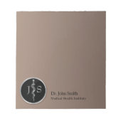 Bloc-note Bâton de l'Asclepios argenté noble et élégant (Devant)