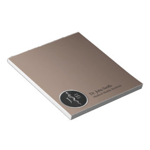 Bloc-note Bâton de l'Asclepius Noble de Classe Argent Médica