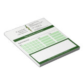 Bloc-note Bâton d'or vert d'Asclepius Rendez-vous Médicale (Incliné)