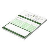 Bloc-note Bâton d'or vert d'Asclepius Rendez-vous Médicale (Tourné)