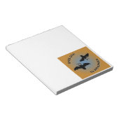 Bloc-note Bats d'Halloween bleu orange (Incliné)