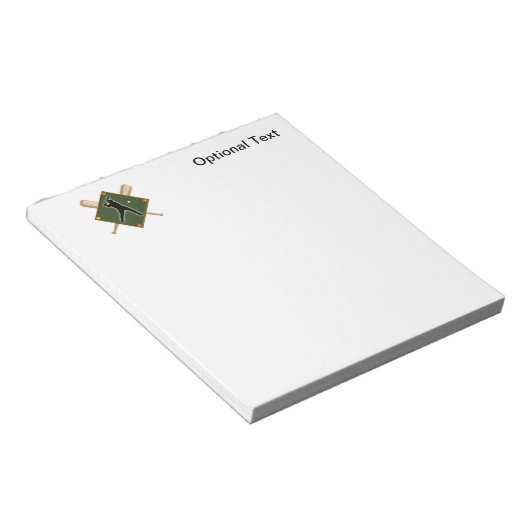 Bloc-note Batterie 1 diamant de baseball (Incliné)