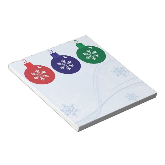 Bloc-note Baubles de Noël (Incliné)
