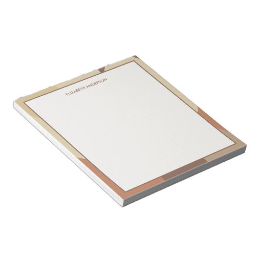Bloc-note Bauhaus Terracotta Beige Abstract Personalized (Incliné)