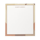 Bloc-note Bauhaus Terracotta Beige Abstract Personalized (Devant)