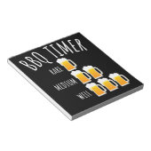 Bloc-note BBQ | BBQ Timer Bière Boire Funny Grilling (Incliné)