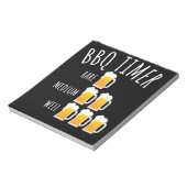 Bloc-note BBQ | BBQ Timer Bière Boire Funny Grilling (Tourné)