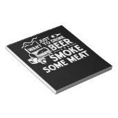 Bloc-note BBQ Fumer Pitmaster Cadeau Boire Bière Fumer Viand (Incliné)