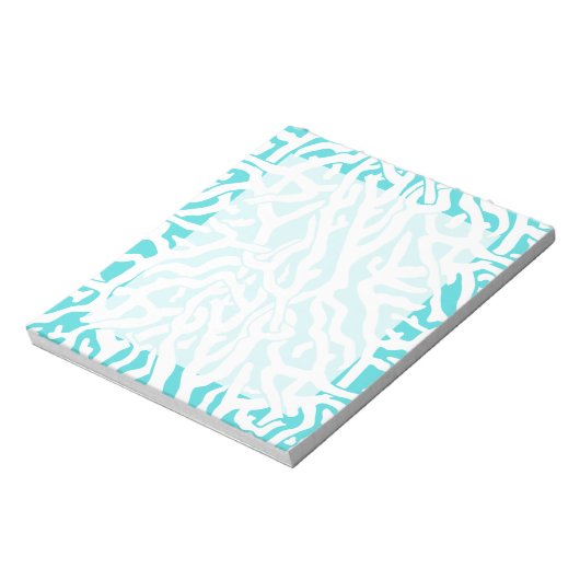 Bloc-note Beach Coral Reef Motif Nautique Blanc Bleu (Tourné)