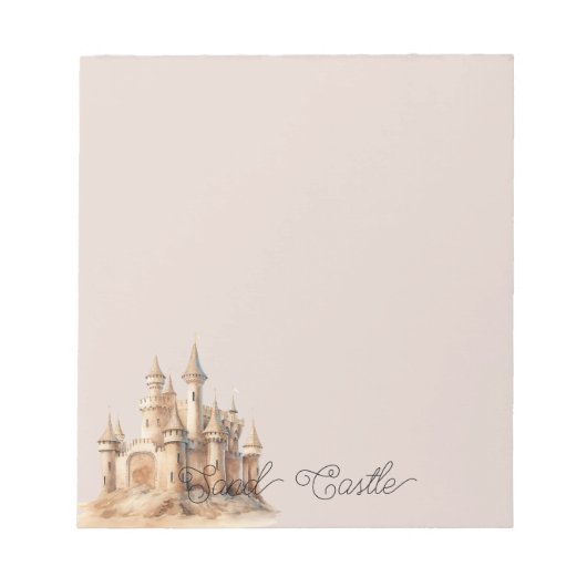 Bloc-note Beach Cream Sand Castle (Devant)