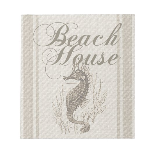Bloc-note Beach House Seahorse Seashore (Devant)