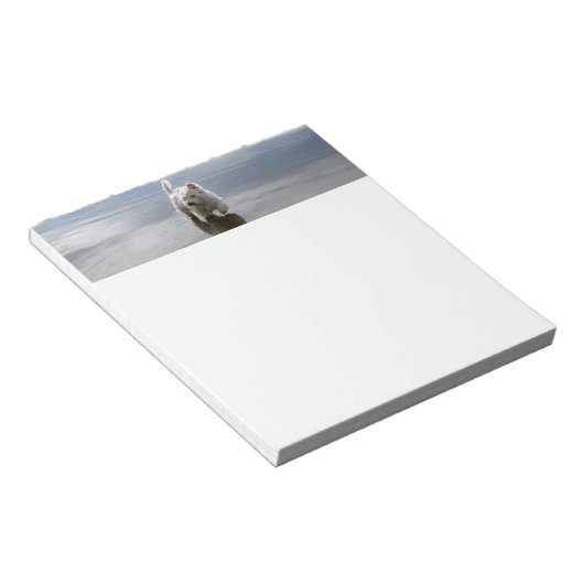 Bloc-note Beach Westie Réflexion Papier à lettres (Incliné)