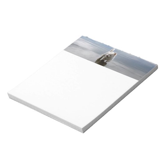 Bloc-note Beach Westie Réflexion Papier à lettres (Tourné)