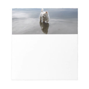 Bloc-note Beach Westie Réflexion Photo Papier photo
