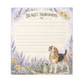 Bloc-note Beagle Brainstorms Aquarelle Florale (Devant)