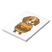Bloc-note Beagle drôle avec Burger Créature mythique drôle (Tourné)