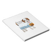 Bloc-note Beagle fantôme de Halloween Chien (Incliné)