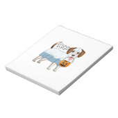 Bloc-note Beagle fantôme de Halloween Chien (Tourné)