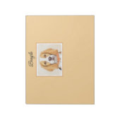 Bloc-note Beagle Hound Dog Peinture Animal Art original (Tourné)