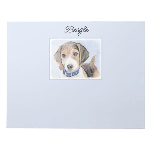 Bloc-note Beagle Painting - Cute Original Dog Art (Devant)