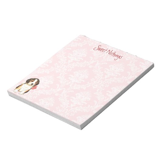 Bloc-note Beagle Rose Valentine (Tourné)