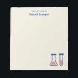 Bloc-note Beaker & Test Tube Science Themed<br><div class="desc">Un bloc-notes avec un dessin mignon d'un tube d'essai et d'un bécher. Parfait pour les types scientifiques.</div>