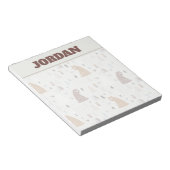 Bloc-note Bears mignonne dans le Motif Woods (Incliné)