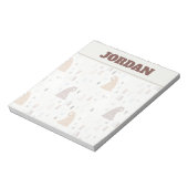 Bloc-note Bears mignonne dans le Motif Woods (Tourné)